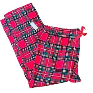 Old Navy‎ Women's's XXLarge Mid Rise Red Plaid Flannel Pajama Pants NWT